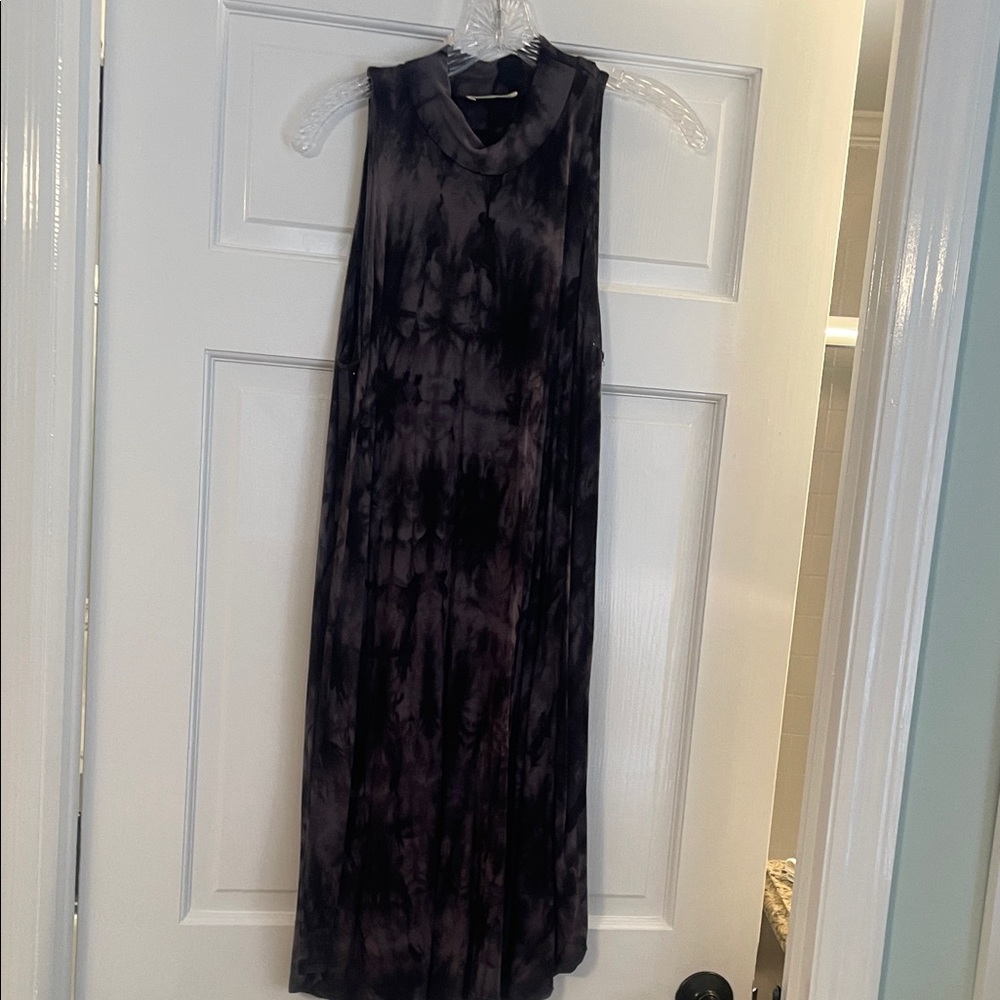 Ginger G Black and Purple Maxi Dress